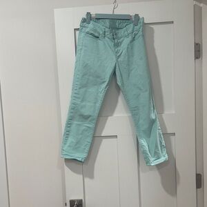 LOFT Light Green Ankle Jeans